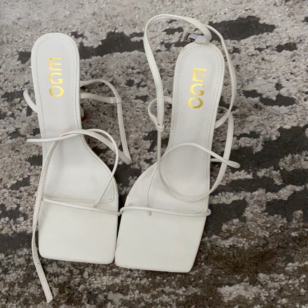 Ego white scrappy shoes